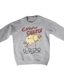 Barn Shirtstore | Cow And Chicken Balloon Kids Sweatshirt Heathergrey