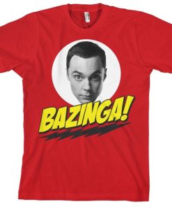 Mann Shirtstore | Bazinga Sheldons Head T-Shirt Red