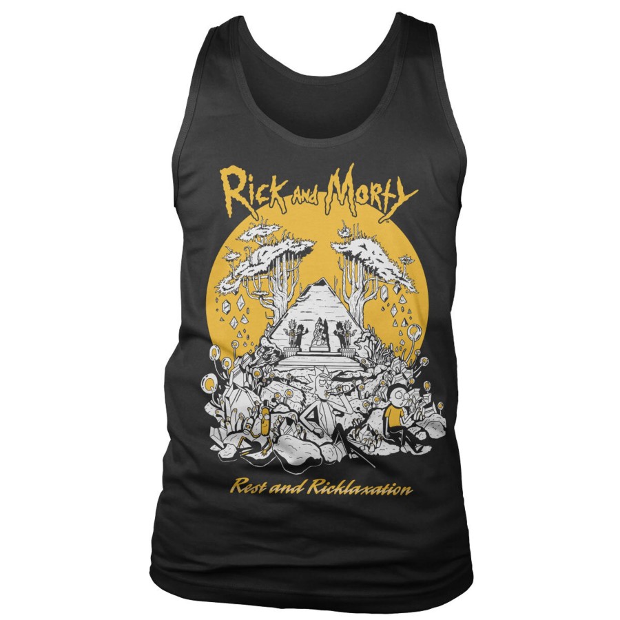 Mann Shirtstore | Rick And Morty - Rest And Ricklaxation Tank Top Black