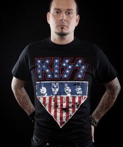 Mann Shirtstore | Kiss Stars & Stripes T-Shirt Black