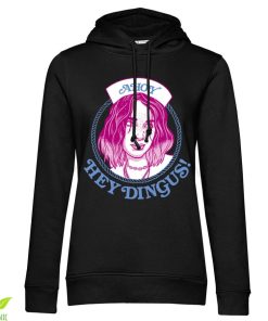 Kvinna Shirtstore | Ahoy - Hey Dingus Girls Hoodie Black