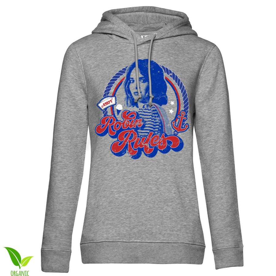 Kvinna Shirtstore | Robin Rules Girls Hoodie Heathergrey
