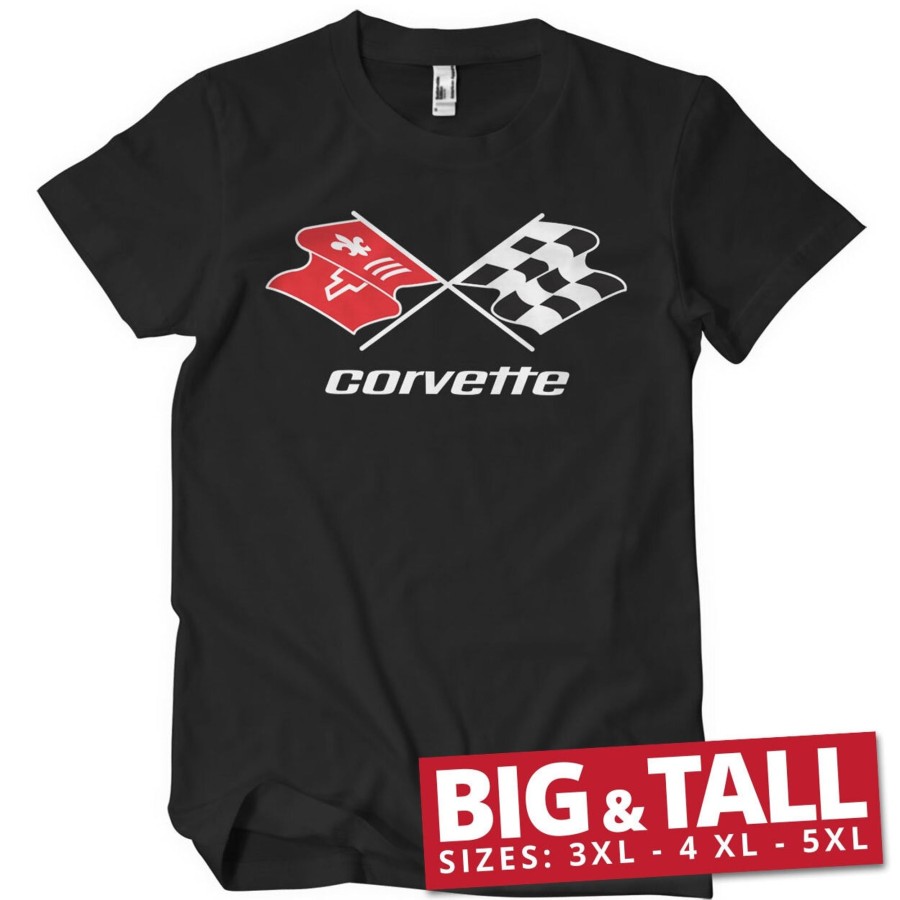 Mann Shirtstore | Corvette C3 Logo Big & Tall T-Shirt Black