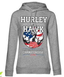 Kvinna Shirtstore | Hurley Vs. Hawk Girly Girls Hoodie Heathergrey