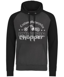 Mann Shirtstore | American Chopper Washed Logo Baseball Hoodie Darkgrey-Black