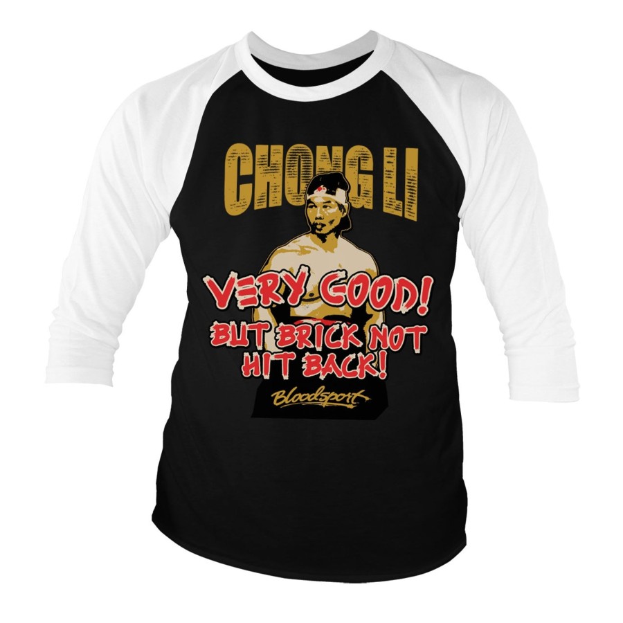 Mann Shirtstore | Bloodsport - Chong Li Baseball 3/4 Sleeve Tee White-Black