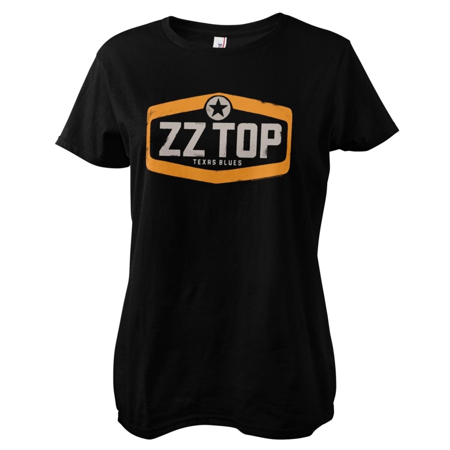 Kvinna Shirtstore | Zz Top - Texas Blues Girly Tee Black