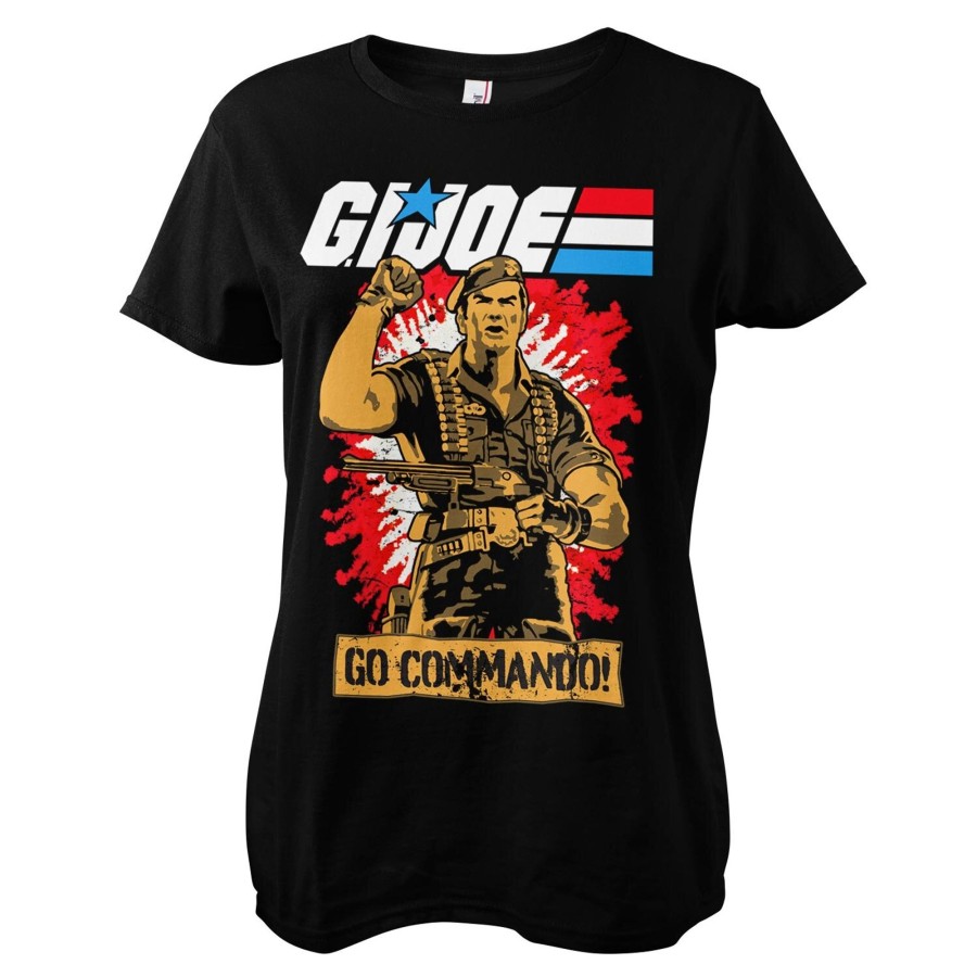 Kvinna Shirtstore | G.I. Joe - Go Commando Girly Tee Black