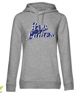 Kvinna Shirtstore | Grease - Pink Ladies Girls Hoodie Heathergrey