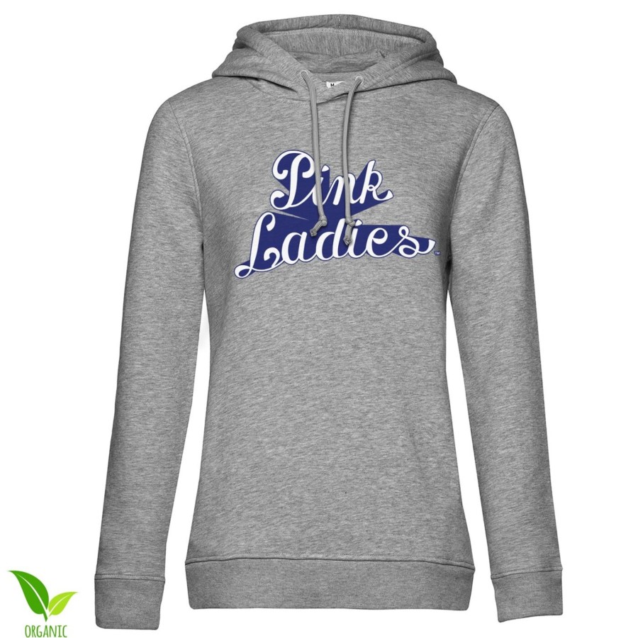 Kvinna Shirtstore | Grease - Pink Ladies Girls Hoodie Heathergrey