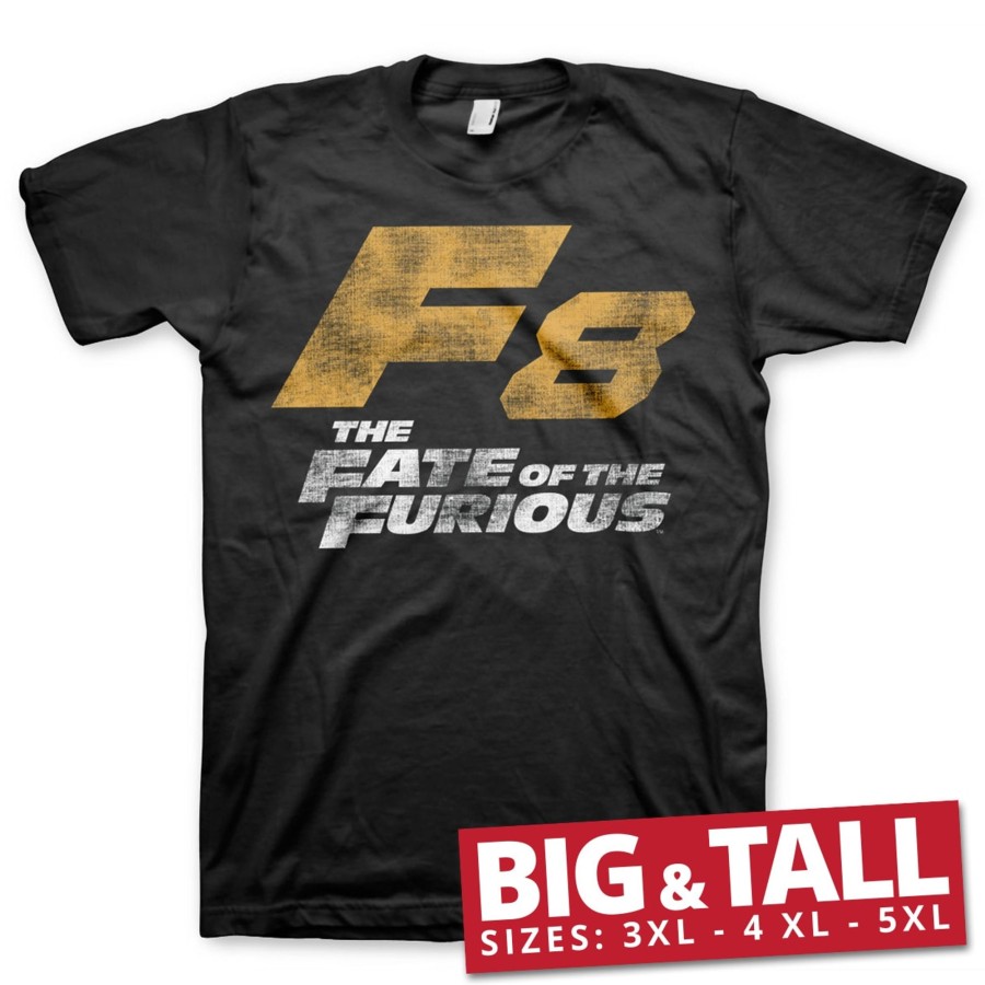 Mann Shirtstore | F8 Distressed Logo Big & Tall T-Shirt Black