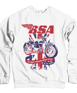Mann Shirtstore | B.S.A. Union Jack Sweatshirt White