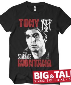 Mann Shirtstore | Tony Montana Big & Tall T-Shirt Black