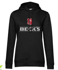 Kvinna Shirtstore | Beck'S Washed Logo Girls Hoodie Black