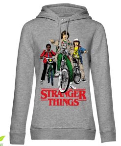 Kvinna Shirtstore | Stranger Things Bikes Girls Hoodie Heathergrey