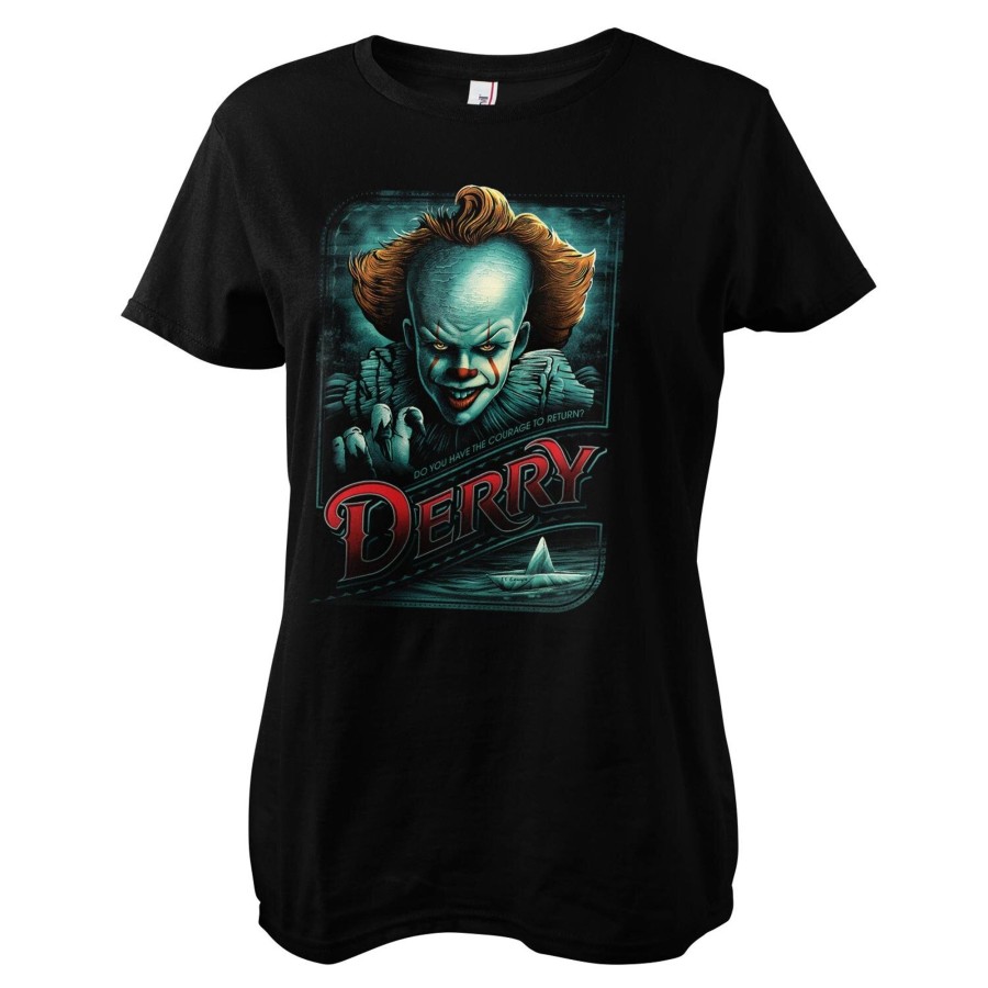 Kvinna Shirtstore | It - Pennywise In Derry Girly Tee Black
