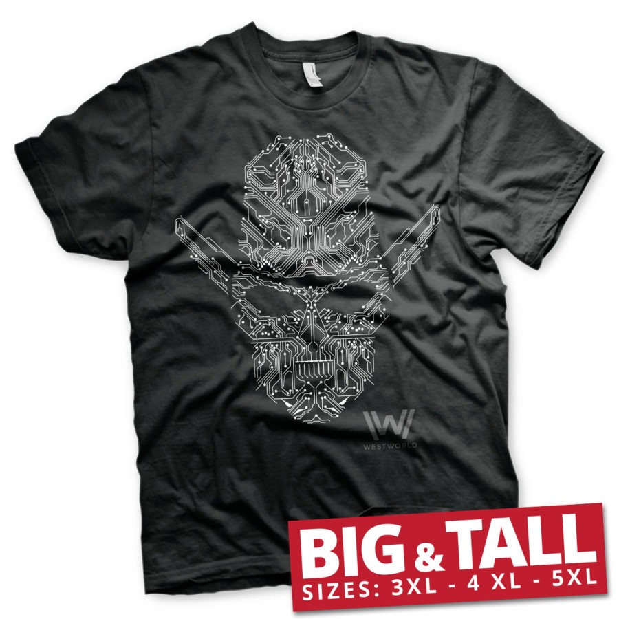 Mann Shirtstore | Westworld Circuit Face Big & Tall T-Shirt Black
