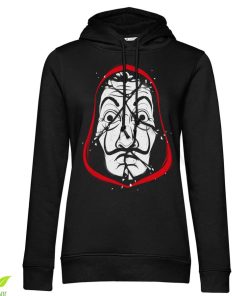 Kvinna Shirtstore | La Casa De Papel Cracked Mask Girls Hoodie Black
