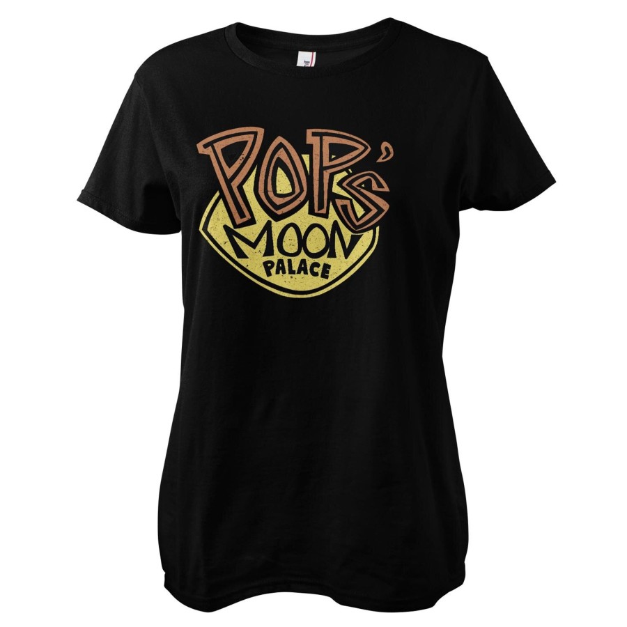 Kvinna Shirtstore | Pop'S Moon Palace Girly Tee Black