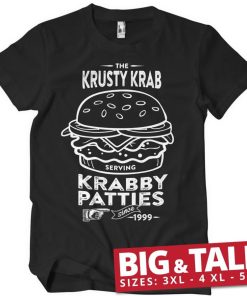 Mann Shirtstore | The Krusty Krab Serving Krabby Patties Big & Tall T-Shirt Black
