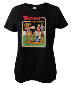 Kvinna Shirtstore | Bingo Digs A Hole Girly Tee Black