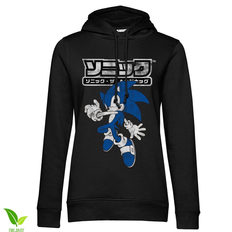 Kvinna Shirtstore | Sonic The Hedgehog Japanese Logo Girls Hoodie