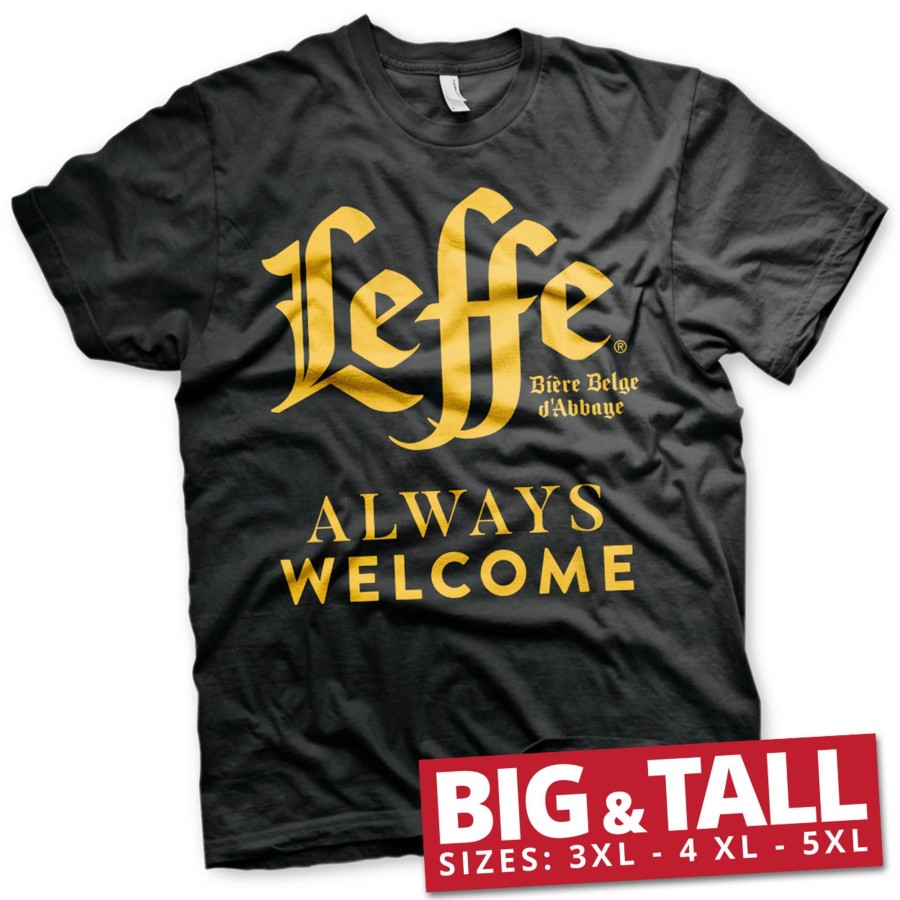 Mann Shirtstore | Leffe - Always Welcome Big & Tall T-Shirt Black
