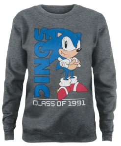 Kvinna Shirtstore | Sonic The Hedgehog - Class Of 1991 Girly Sweatshirt