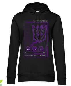 Kvinna Shirtstore | Decepticon Original Generation Girly Hoodie Black