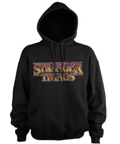 Mann Shirtstore | Stranger Things Fire Logo Hoodie Black