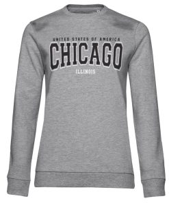 Kvinna Shirtstore | Chicago - Illinois Girly Sweatshirt Heathergrey