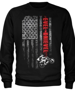 Mann Shirtstore | Evel Knievel Flag Sweatshirt Black