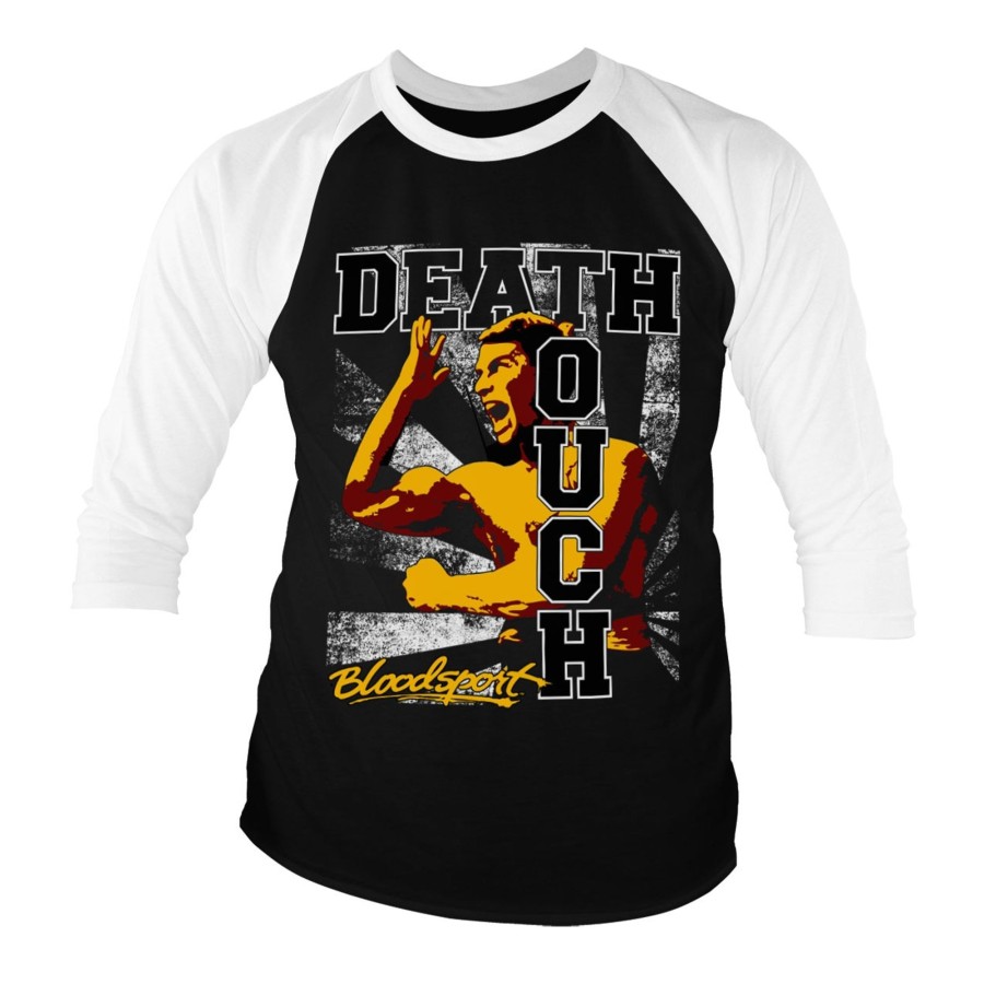 Mann Shirtstore | Bloodsport - Death Touch Baseball 3/4 Sleeve Tee Black