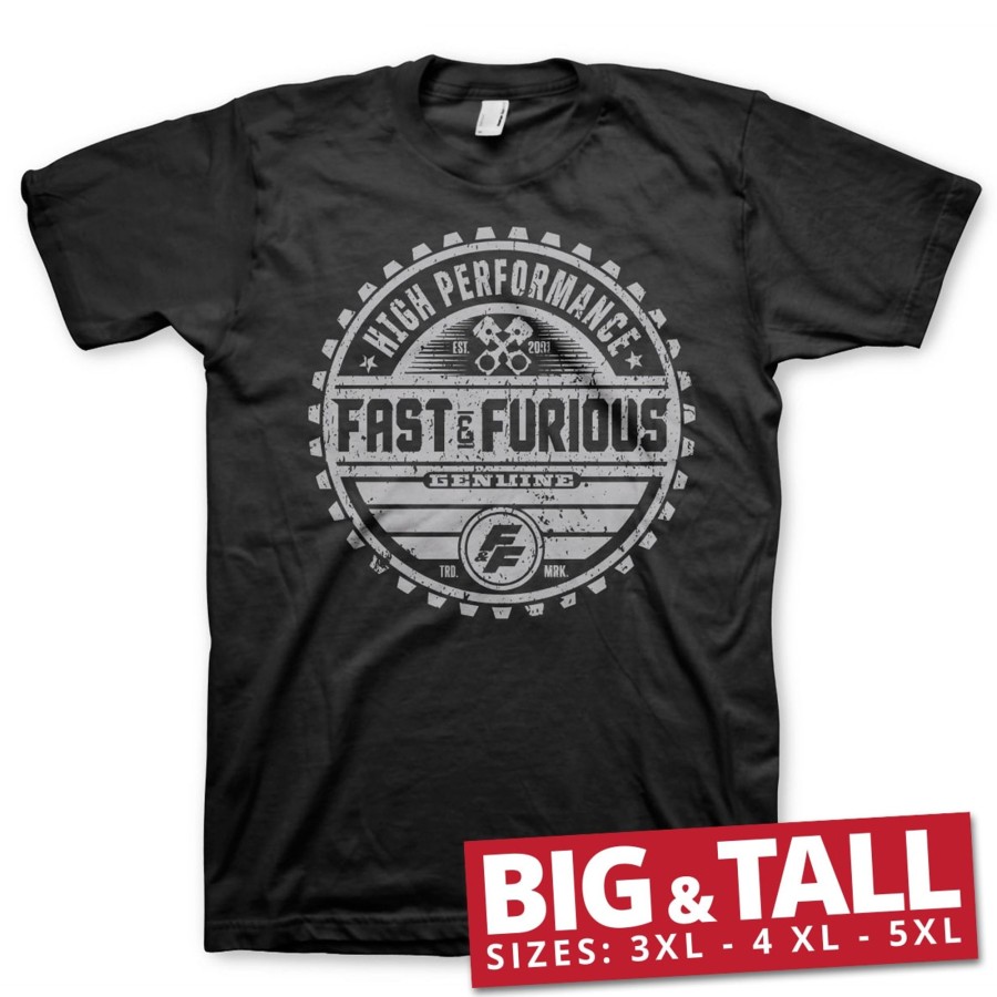 Mann Shirtstore | Fast & The Furious Genuine Brand Big & Tall Tee Black