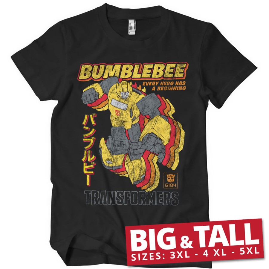 Mann Shirtstore | Bumblebee - Every Hero Has A Beginning Big & Tall T-Shirt Black