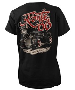 Kvinna Shirtstore | Us 66 Hot Rods Girly Tee