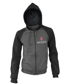Mann Shirtstore | Beck'S Shield Varsity Zipped Hoodie Darkgrey-Black