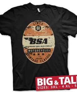 Mann Shirtstore | B.S.A. - Birmingham Small Arms Co. Big & Tall T-Shirt Black