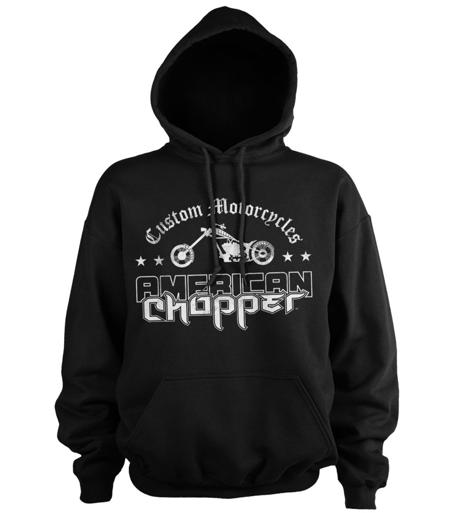 Mann Shirtstore | American Chopper Washed Logo Hoodie Black
