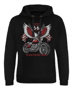 Mann Shirtstore | Route 66 - American Eagle Bike Epic Hoodie Black