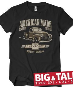 Mann Shirtstore | American Made Quality Trucks Big & Tall T-Shirt Black