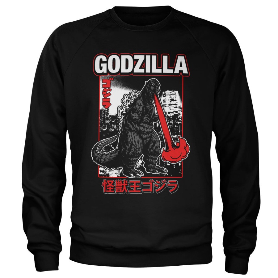 Mann Shirtstore | Godzilla - Atomic Breath Sweatshirt Black
