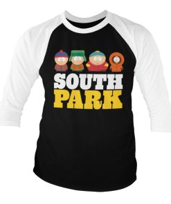 Mann Shirtstore | South Park Baseball 3/4 Sleeve Tee White-Black