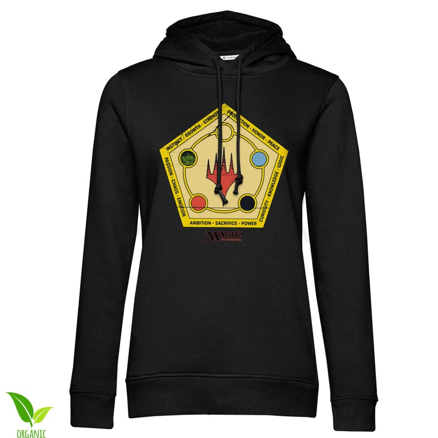 Kvinna Shirtstore | Magic The Gathering Symbols Girls Hoodie Black