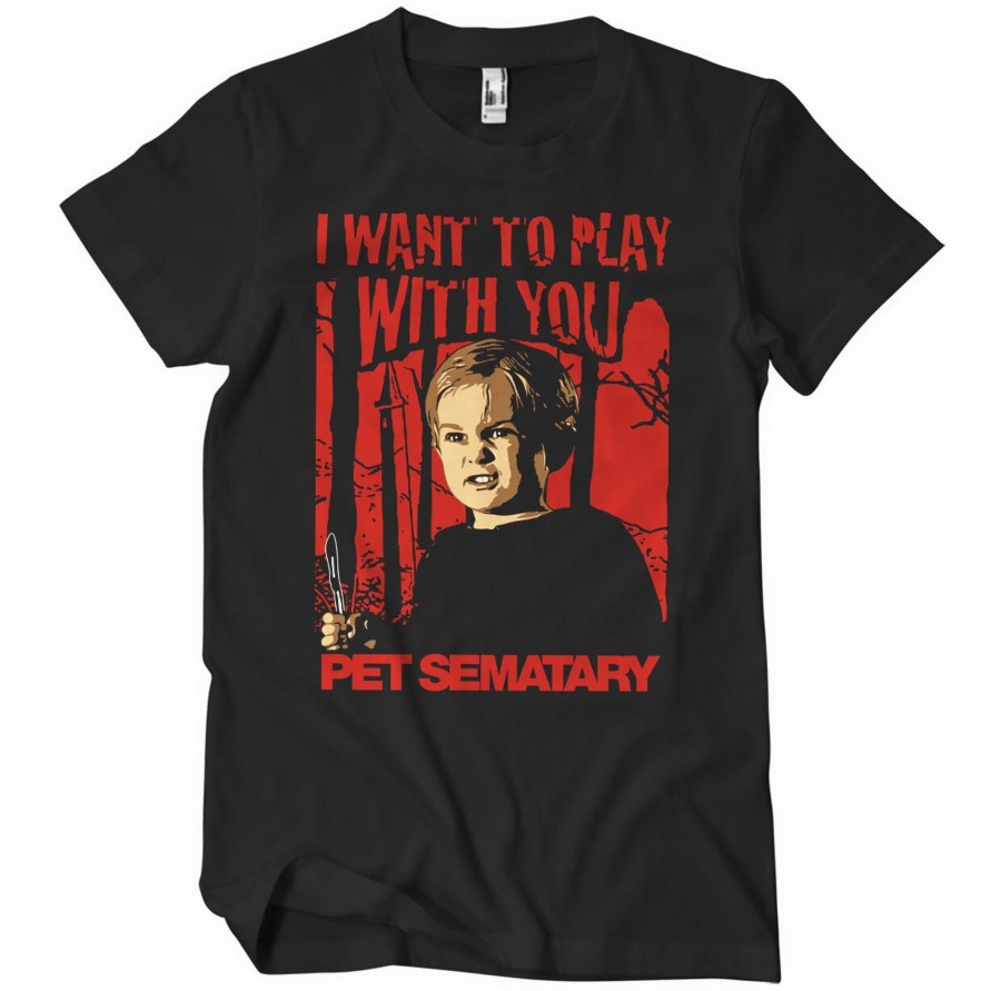Mann Shirtstore | I Want To Play With You T-Shirt Black