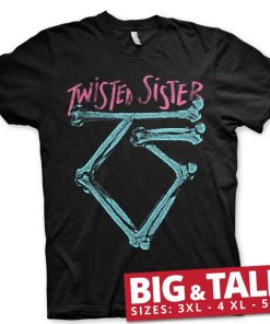 Mann Shirtstore | Twisted Sister Washed Logo Big & Tall T-Shirt Black