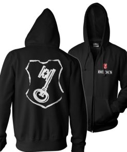 Mann Shirtstore | Beck'S Shield Zipped Hoodie Black