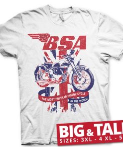 Mann Shirtstore | B.S.A. Union Jack Big & Tall T-Shirt White