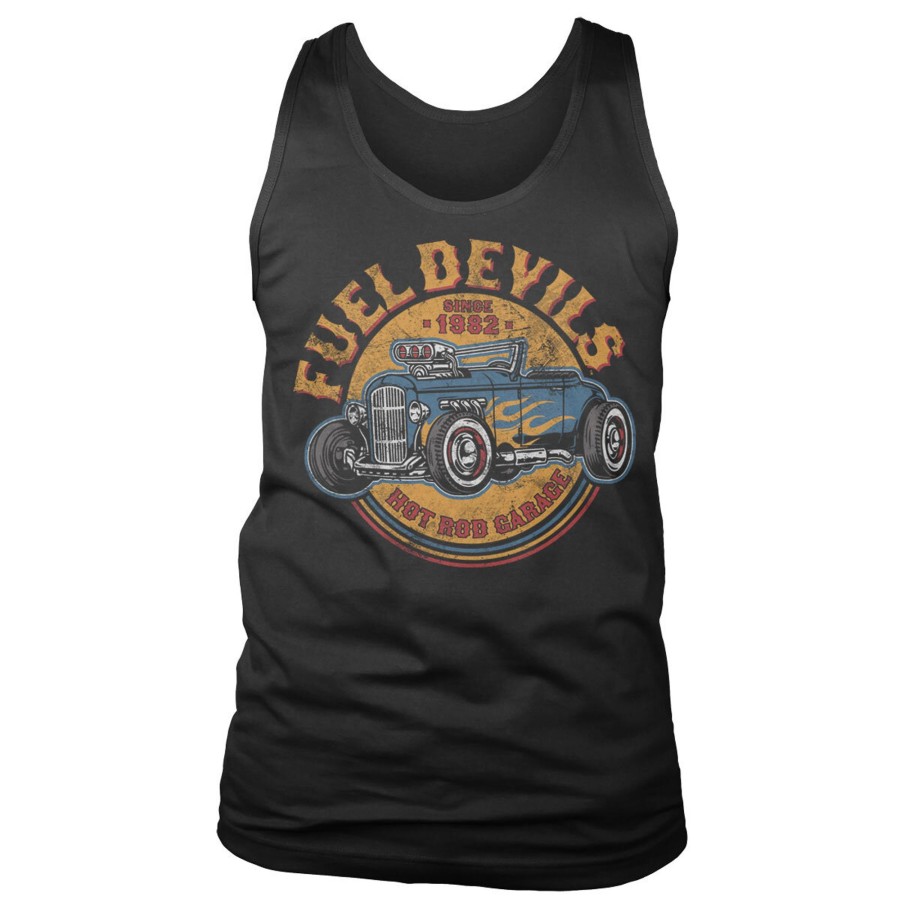 Mann Shirtstore | Fuel Devils Flame Rod Tank Top Black