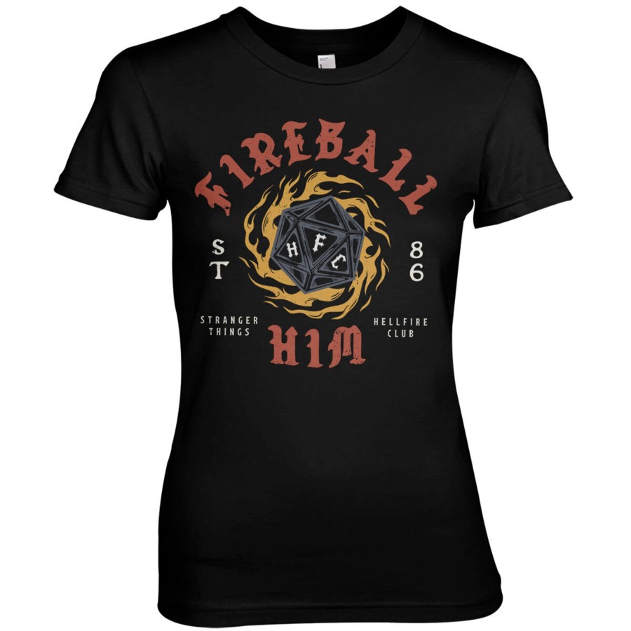 Kvinna Shirtstore | Fireball Him Girly Tee Black